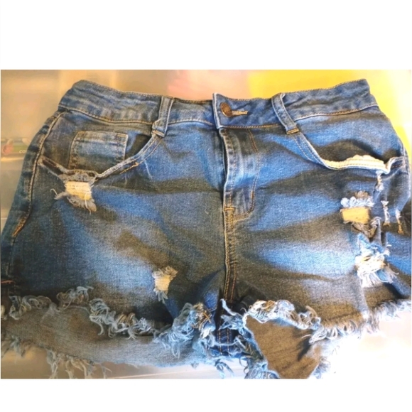 unbranded Pants - Unbranded Women's Distressed Cut Off Pre Washed Jeans Booty Shorts Size M